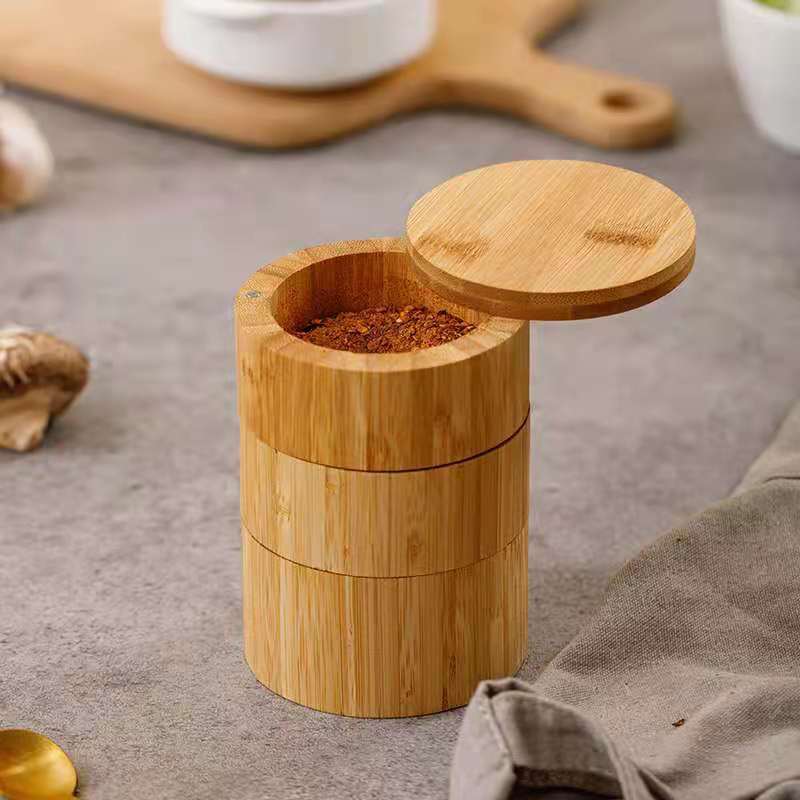 Household Rotary Salt Shaker Flip-top Spice Box