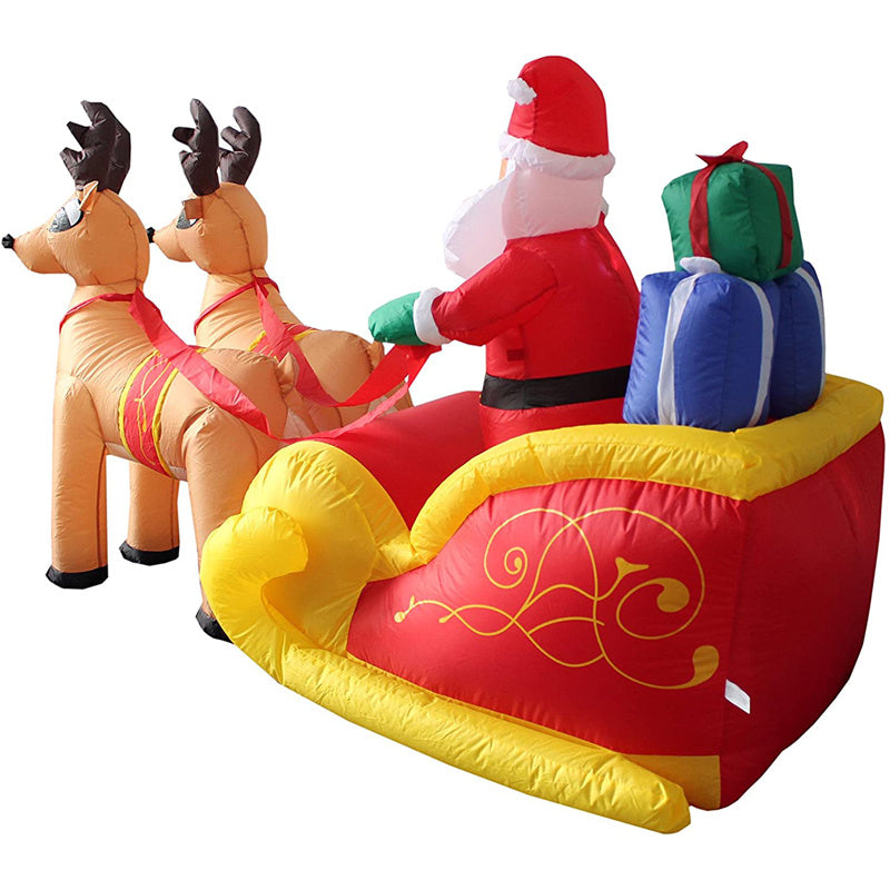 Trineo inflable inflable de los alces de la decoración del jardín de la Navidad