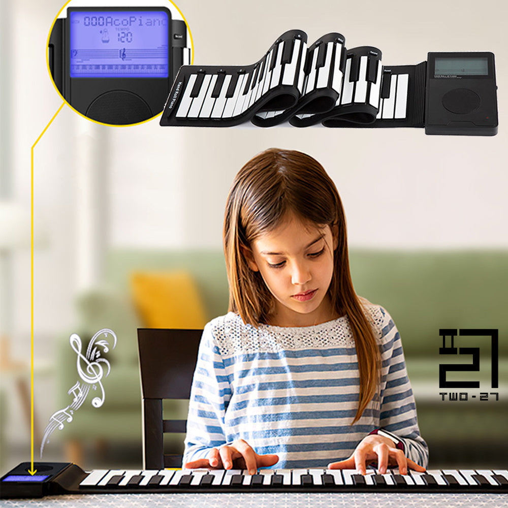 E Piano Flexible de 88 teclas Digital enrollable enrollable a mano barato para niños electrónico 88 teclas táctiles teclado instrumento Musical para niños