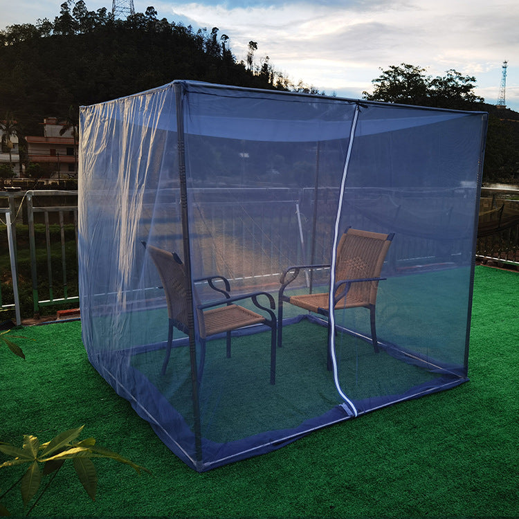 Gazebo de moustiquaire à cadre en acier inoxydable de jardin