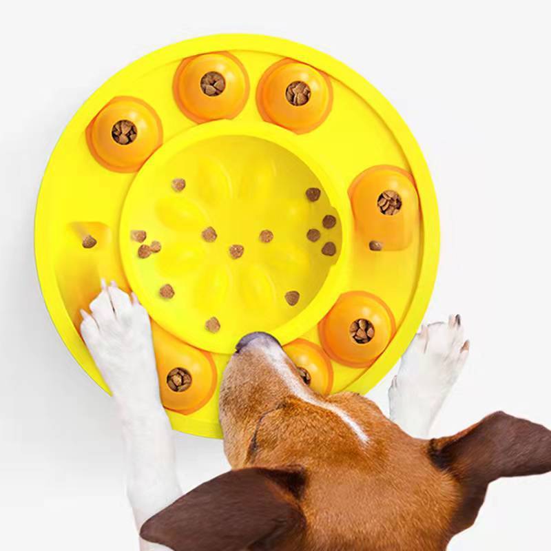 Jouets Puzzle pour animaux de compagnie, gamelle pour ingestion lente, interactif, augmentation du qi du chiot, distributeur de nourriture, manger lentement, bol antidérapant, jeu d'entraînement pour chiens de compagnie