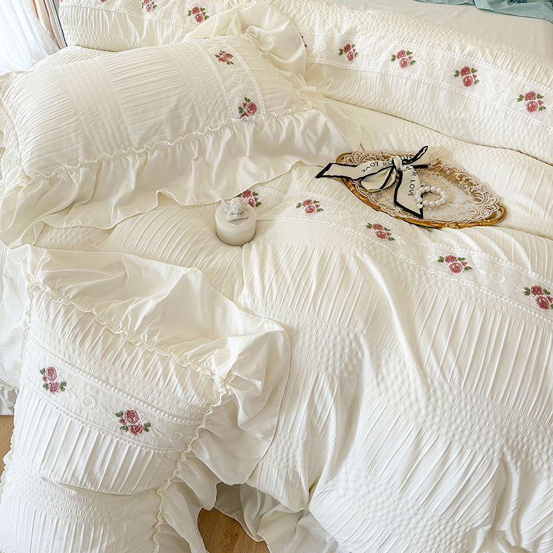 Four Seasons Seersucker Washed Cotton Bed Four-piece Set