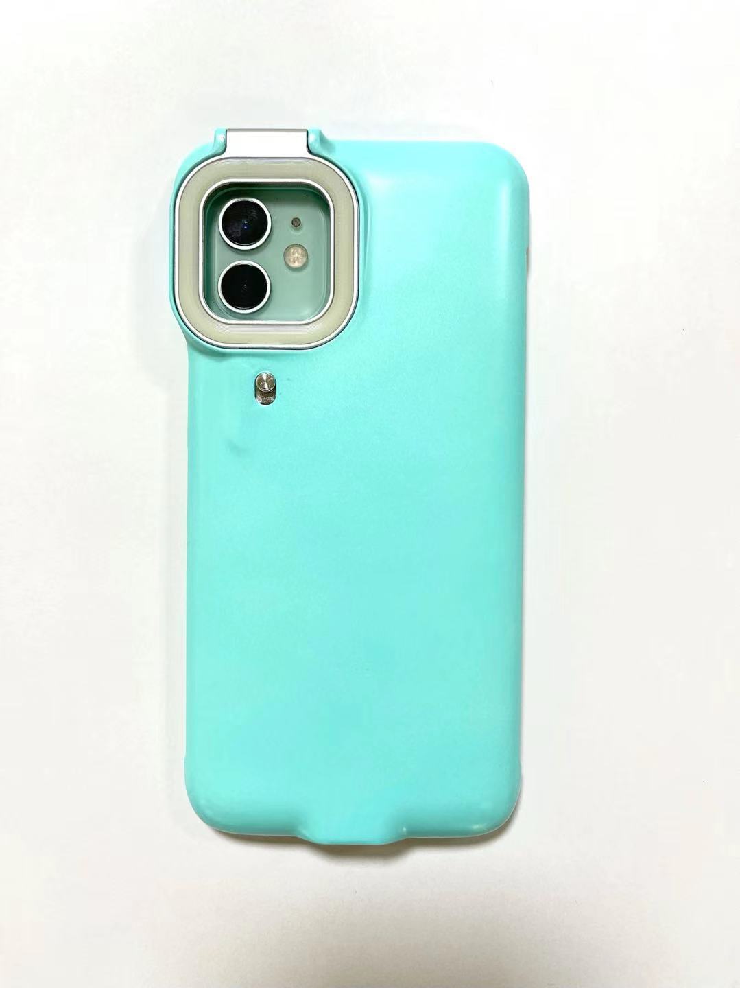 Étui de protection pour téléphone avec anneau de beauté pour selfie