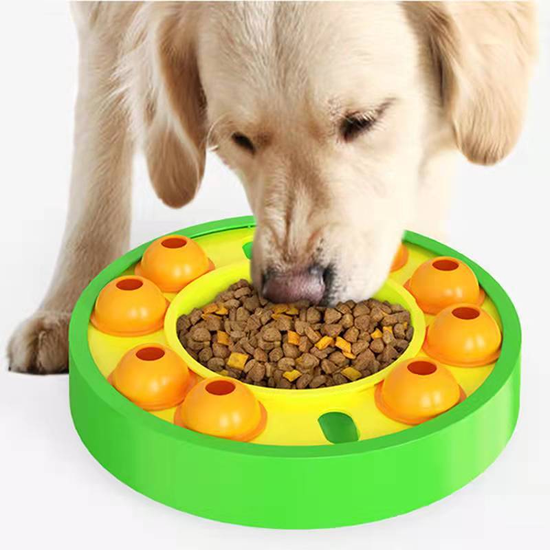 Juguetes rompecabezas para perros y mascotas, alimentador lento, aumento interactivo, dispensador de comida IQ para cachorros, cuenco antideslizante para comer lentamente, juego de entrenamiento para perros de compañía