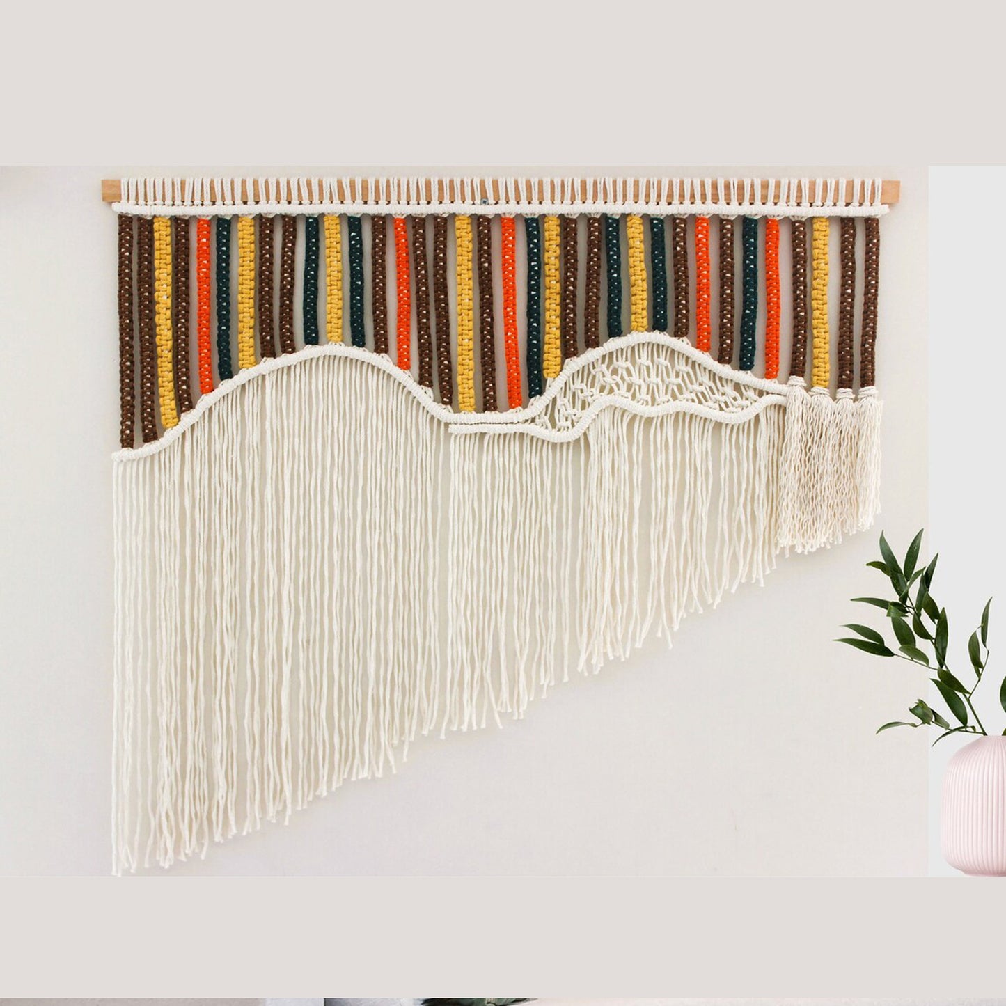 Nordic Style Hand-woven Colored Tapestry