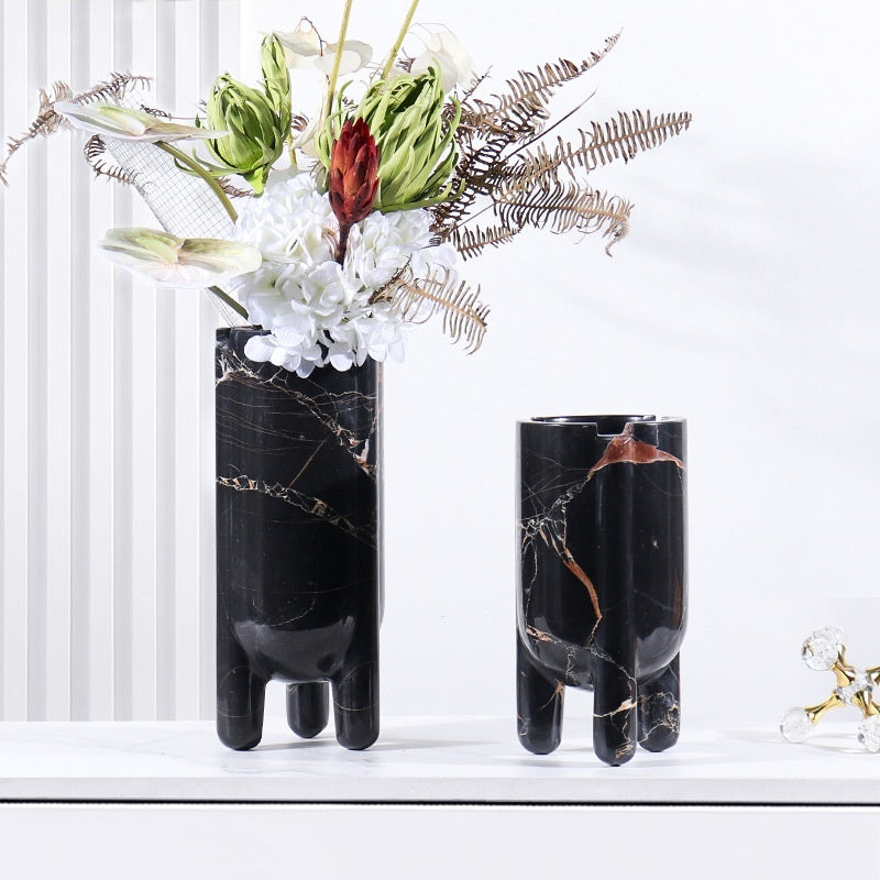 Vase décoratif en marbre pour plantes vertes hydroponiques, décoration douce pour la maison