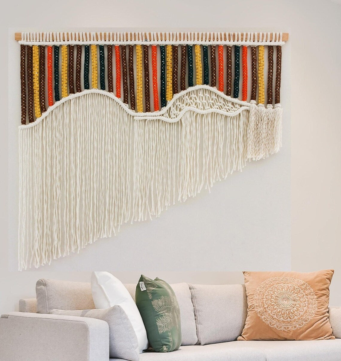 Nordic Style Hand-woven Colored Tapestry