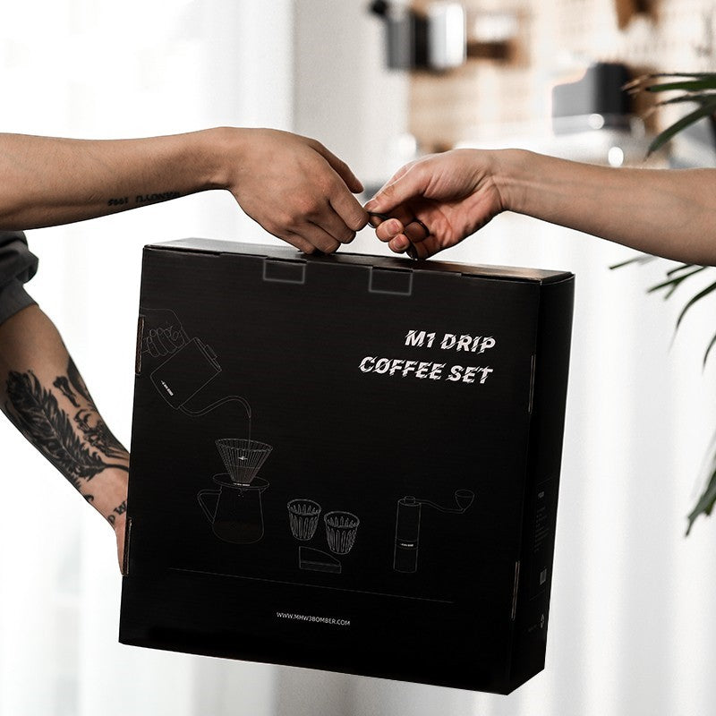 Coffret cadeau de cafetière infusée à la main Bomber