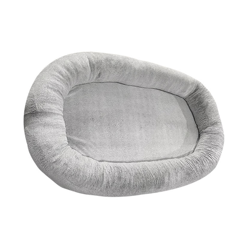 Large Human Short Plush Dog Bed