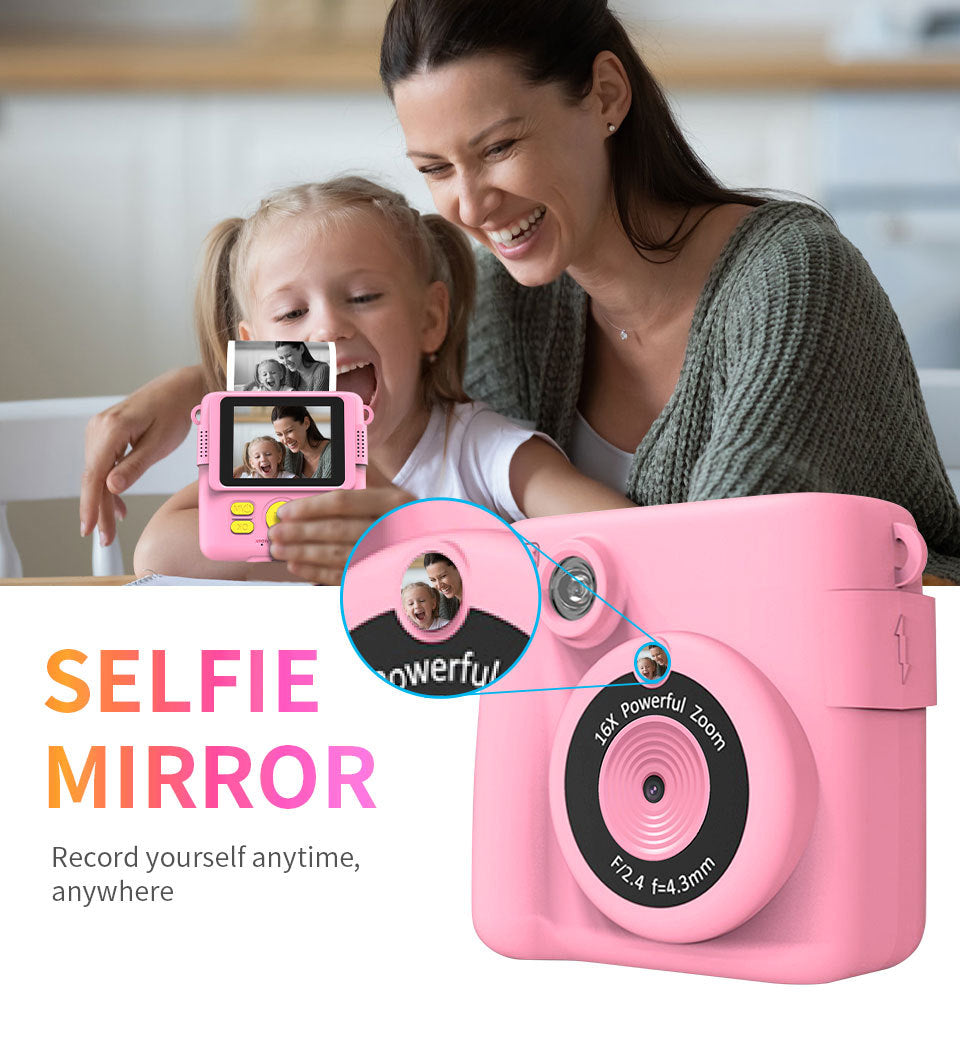 Cámara HD delantera y trasera para niños Mini cámara Polaroid