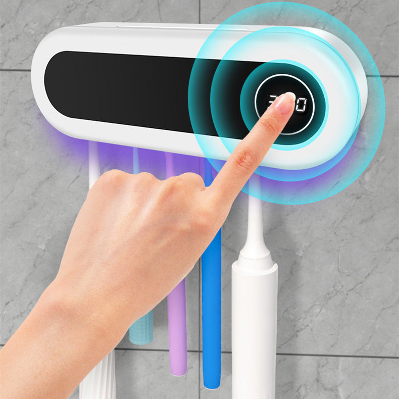 Porte-brosse à dents mural, porte-stérilisateur UV intelligent, distributeur de dentifrice, presse-agrumes pour accessoires de salle de bains