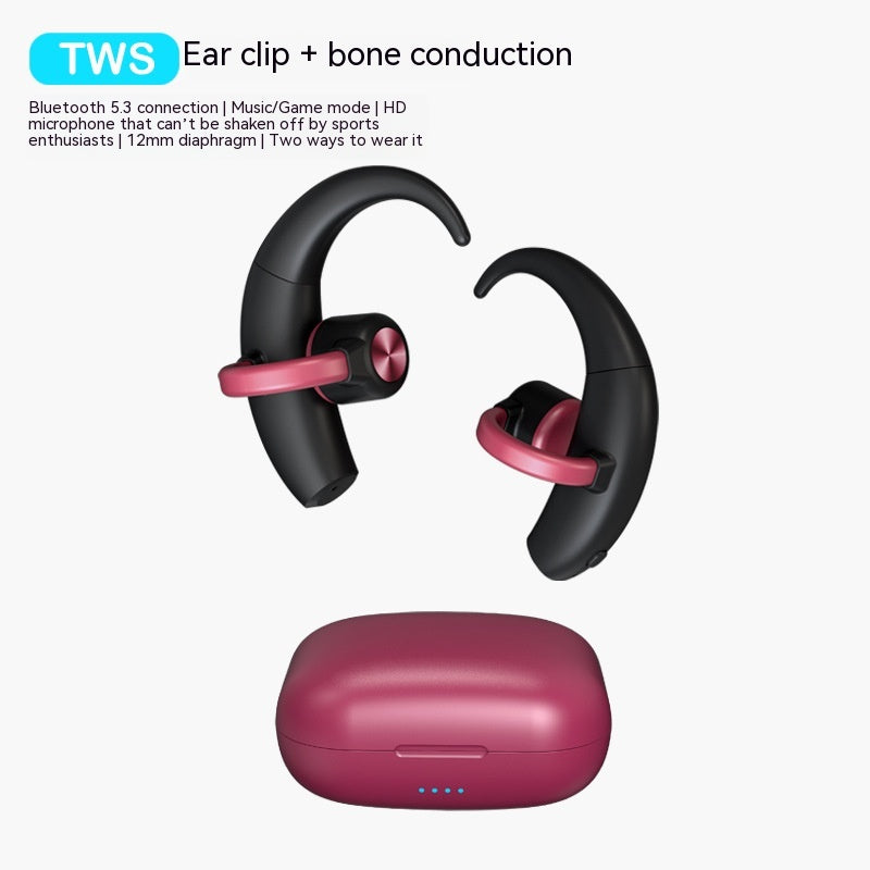 Oreille simple et double de casque de Bluetooth de conduction osseuse accrochant