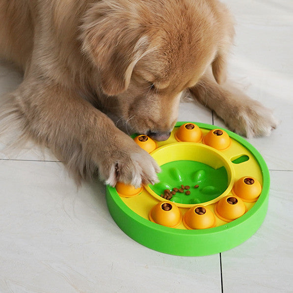 Juguetes rompecabezas para perros y mascotas, alimentador lento, aumento interactivo, dispensador de comida IQ para cachorros, cuenco antideslizante para comer lentamente, juego de entrenamiento para perros de compañía