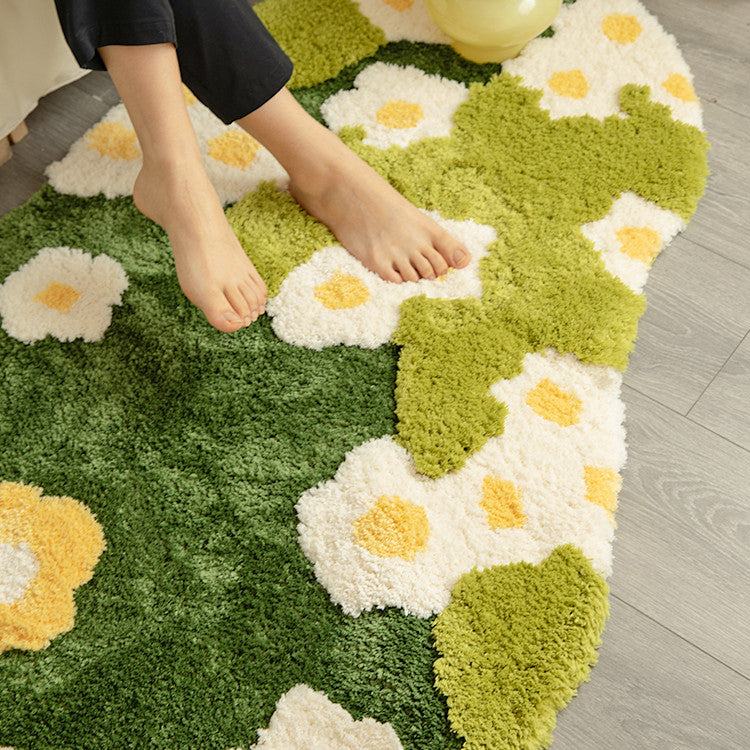 Tapis de mousse de pelouse florale bricolage fait à la main