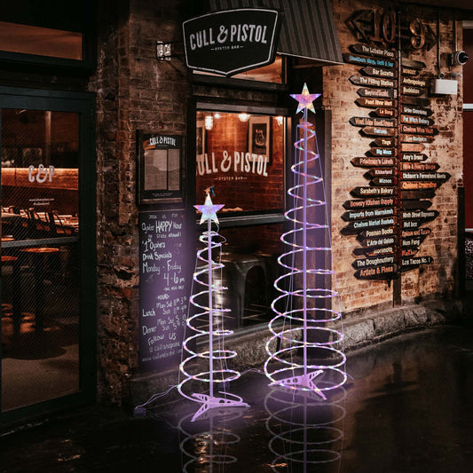 Lumière LED pour arbre de noël en spirale, nouveau Style, lumières de décoration intérieure et extérieure pour arbre en spirale de noël 