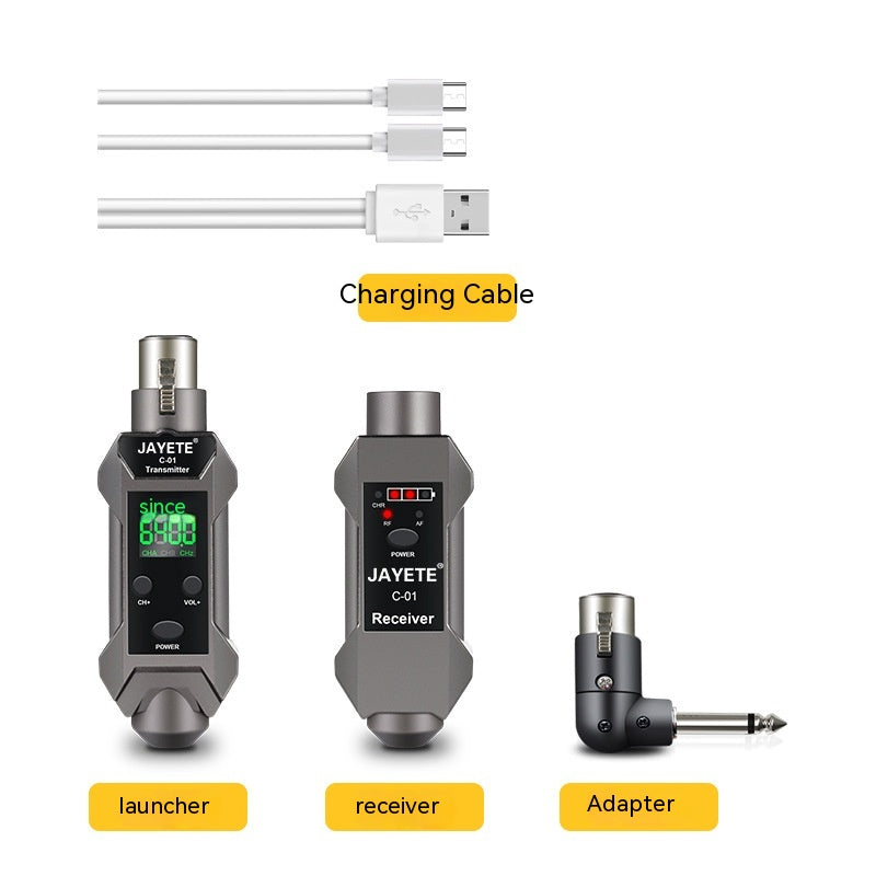 Convertisseur de microphone à bobine mobile, microphone filaire vers récepteur de transmission sans fil