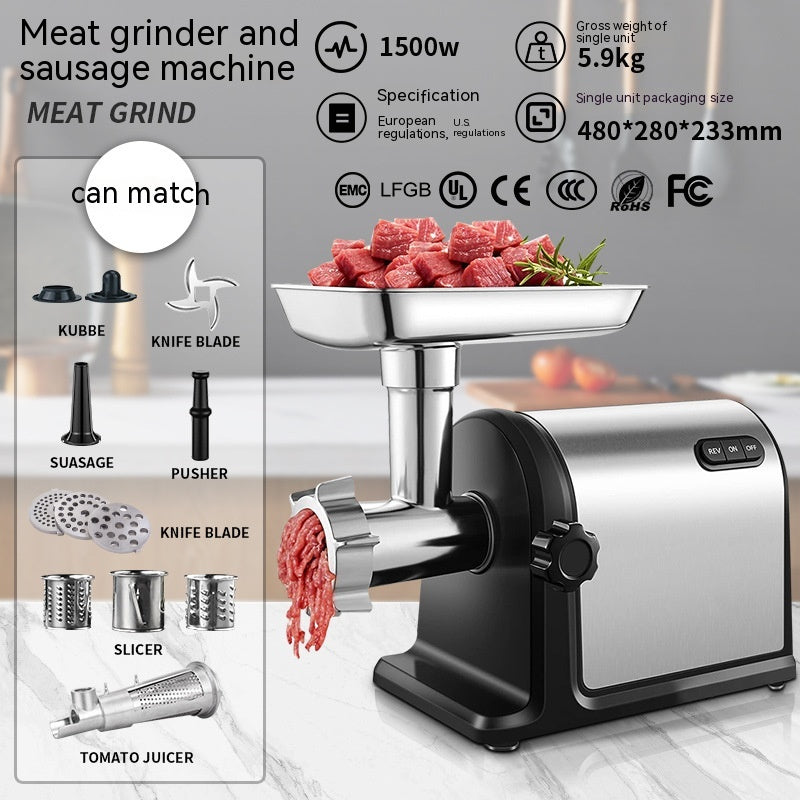 Machine à saucisses de remplissage de viande hachée électrique en acier inoxydable