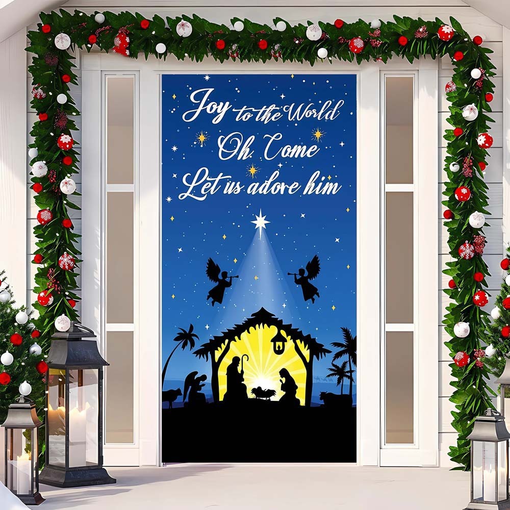 Christmas Curtain Decoration Hanging Cloth Background