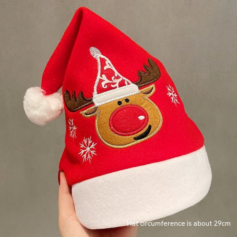 Chapeau de décoration de Noël en peluche créatif