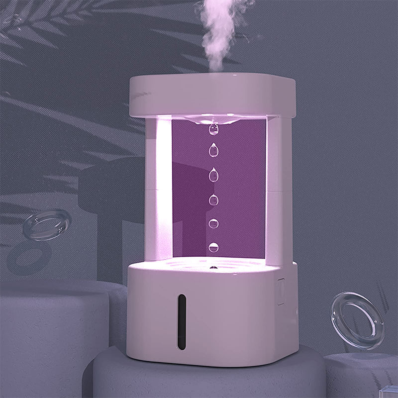 Humidificateur goutte d'eau Anti-gravité créatif, vaporisateur de brume de climatisation, maison silencieuse, chambre à coucher, bureau avec réservoir d'eau de 580ML