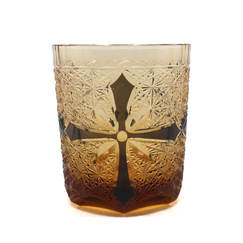 Vaso de cristal de whisky tallado a mano de moda