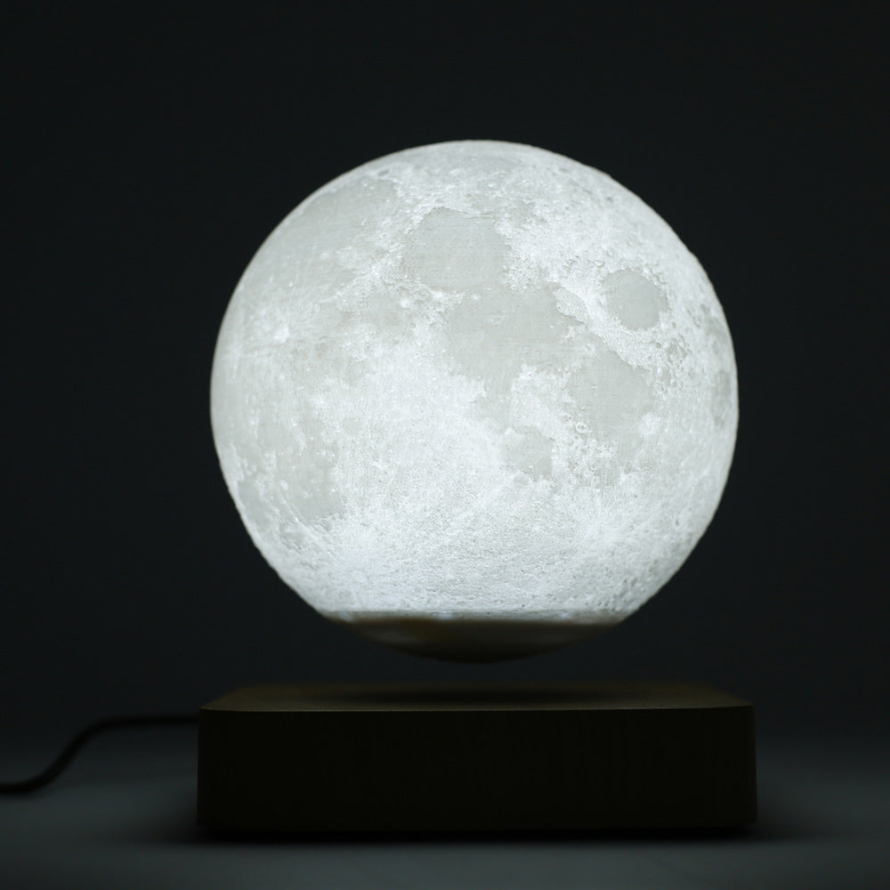 Lampe de lune à lévitation magnétique 3D créative personnalisée veilleuse LED rotative lampe flottante de lune