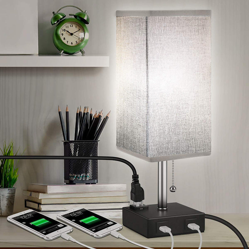 Simple Bedroom Cozy Fabric Table Lamp