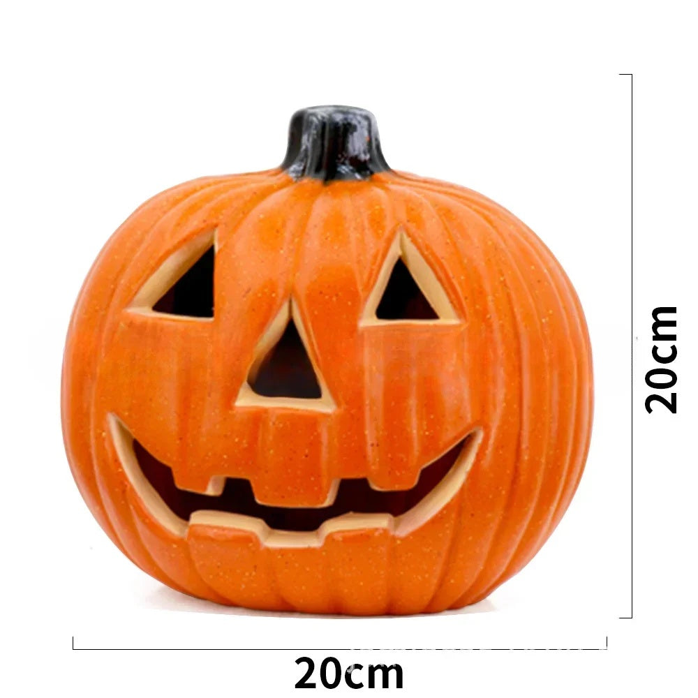 LED Pumpkin Lamp Lantern Decor Spoof Ghost Face Pumpkin Light Halloween Theme Party Home Indoor Outdoor Yard Garden Decoration