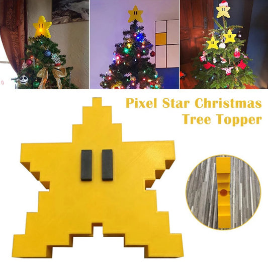 Décoration de sapin de Noël en forme d'étoile de mer en pixels