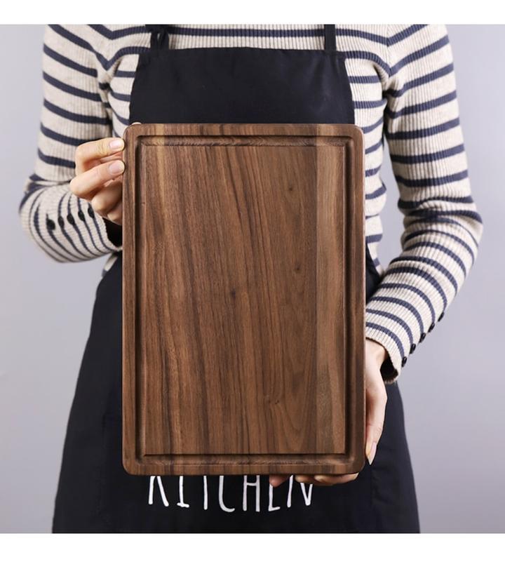 Planche à découper en bois de noyer noir, plateau entier créatif, planche à découper les fruits, blocs à découper en bois pour la cuisine