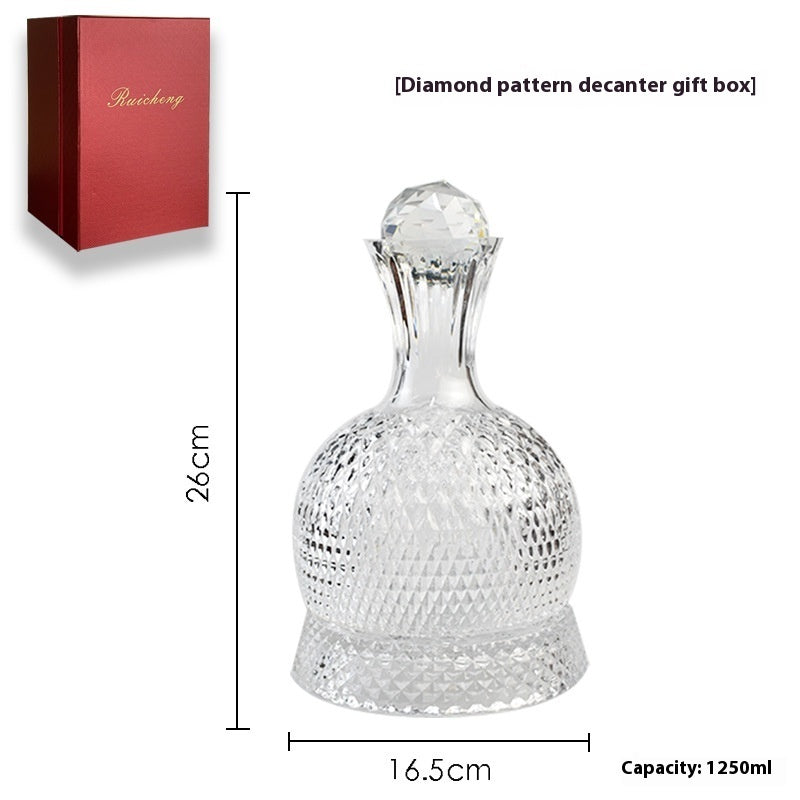 Red Wine Household High-grade Rotating Crystal Wine Decanter