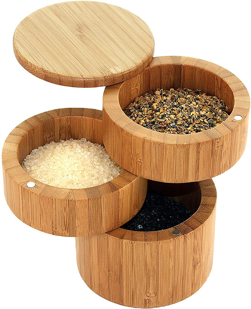 Household Rotary Salt Shaker Flip-top Spice Box