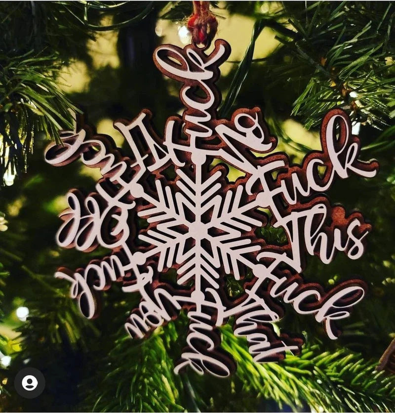 Christmas Decoration Snowflake Letter Shape Pendant