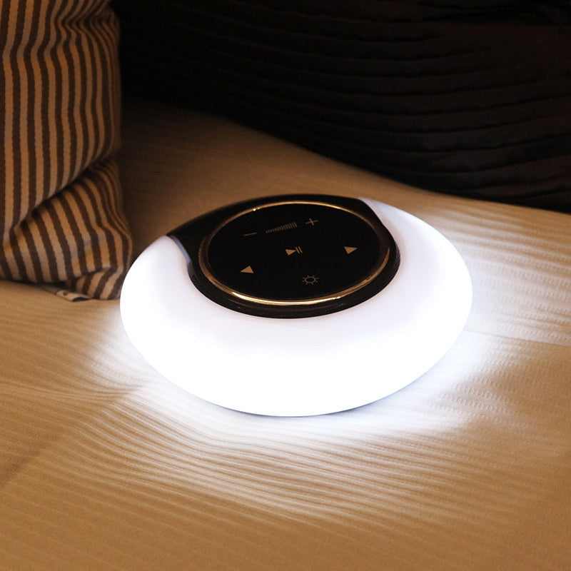 Altavoz estéreo con Bluetooth, lámpara LED de escritorio con atenuación continua, luz nocturna de ambiente táctil plegable