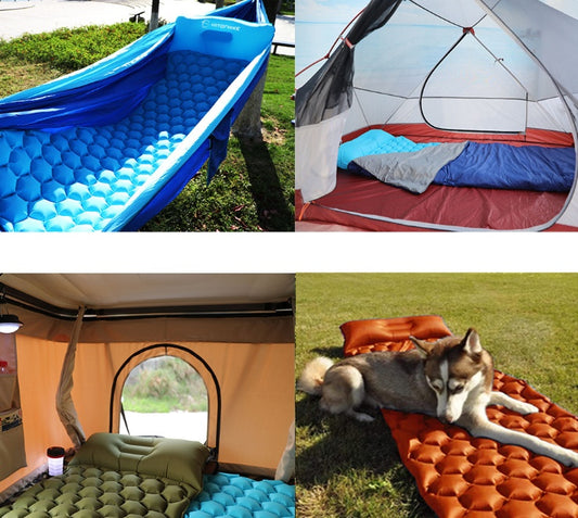 Colchón inflable tipo panal para acampar al aire libre, tienda para dormir