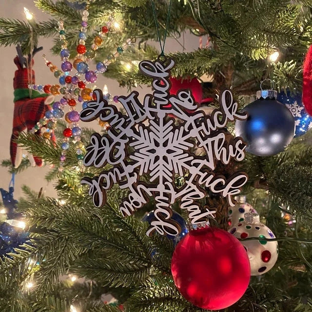 Pendentif en forme de lettre en forme de flocon de neige pour décoration de Noël