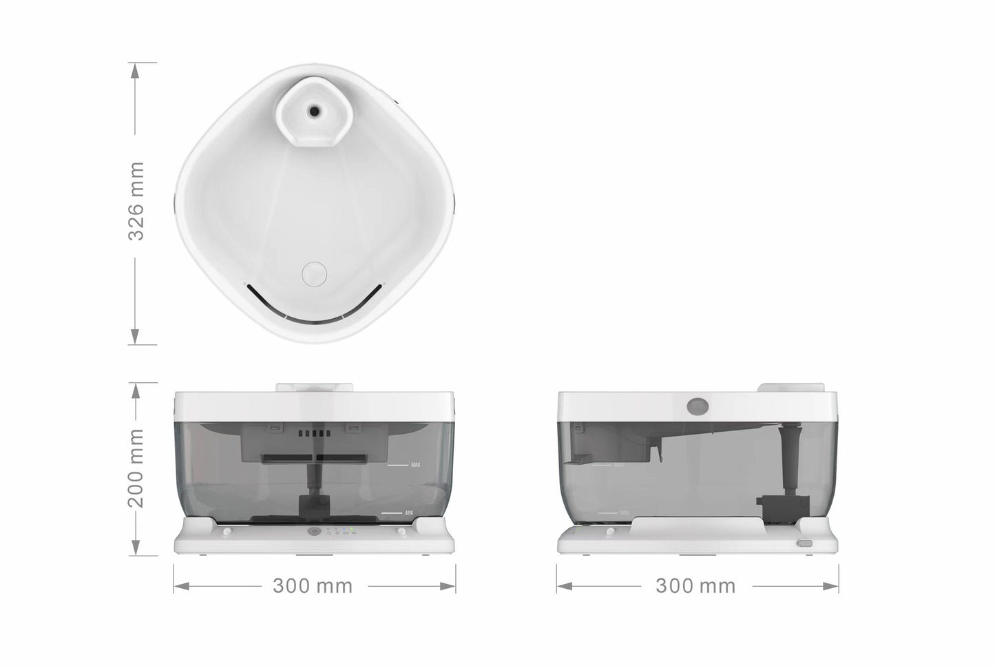 Dispensador de agua para mascotas, perro, gato, gran capacidad, separación de agua y electricidad, inducción inalámbrica