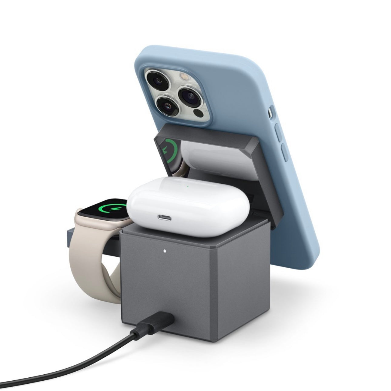 Chargeur sans fil à aspiration magnétique, montre-téléphone portable, écouteurs