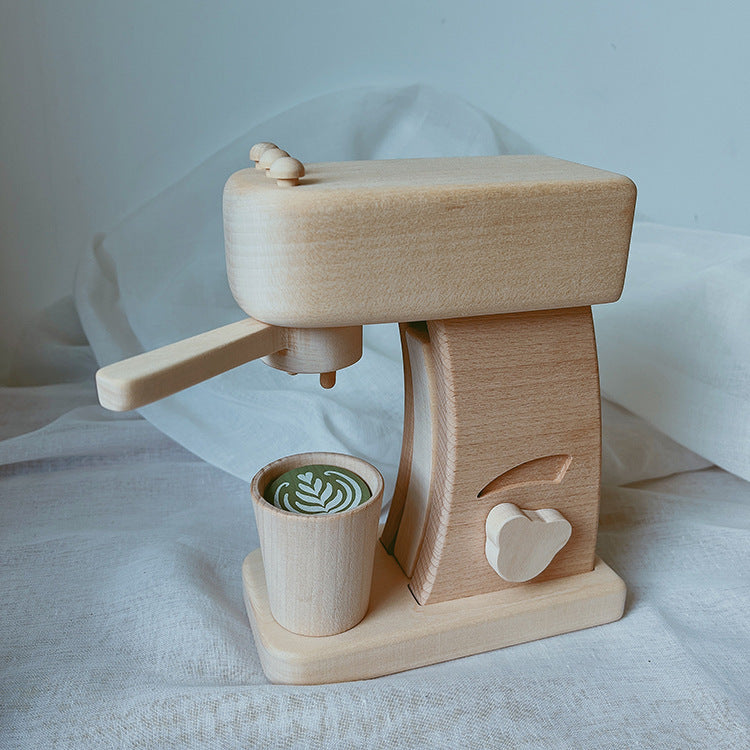 Machine à café en rondins de jouet de cuisine pour enfants