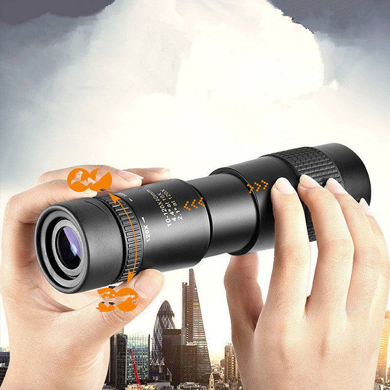 Zoom monocular HD telescópico cámara de teléfono telescopio de visión nocturna con poca luz