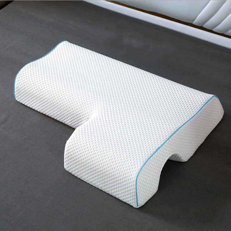 Almohada para parejas, almohada arqueada para abrazar con espuma viscoelástica de rebote lento para almohada de mano con reposabrazos