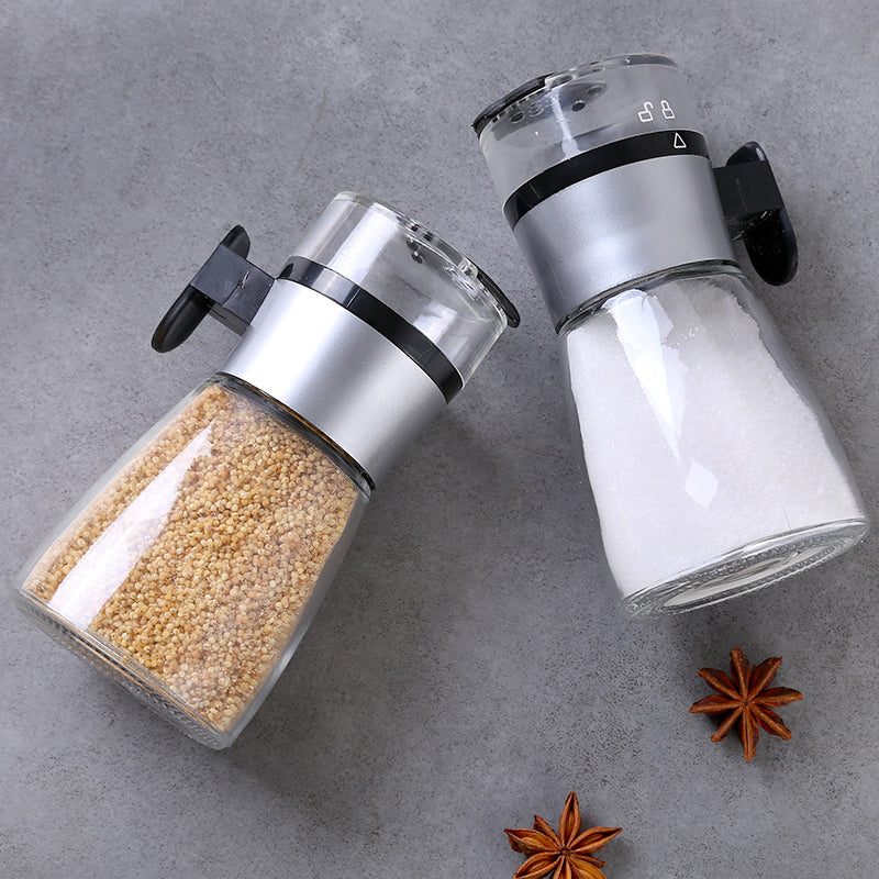 Push-type salt control bottle quantitative salt shaker seasoning pot