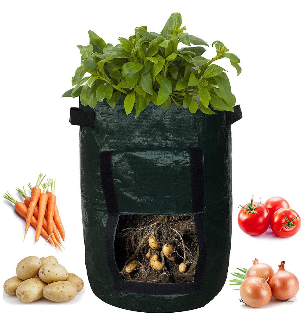 Bolsa de plantación de jardín de tela PE