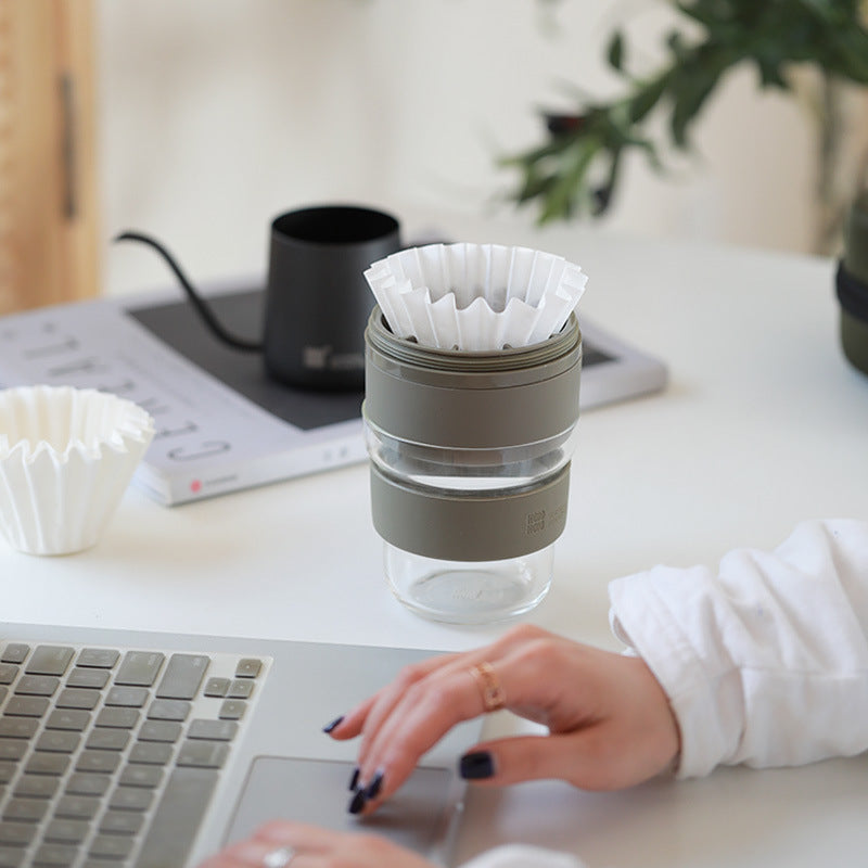 Juego de tazas de café hechas a mano para viajes de oficina portátiles