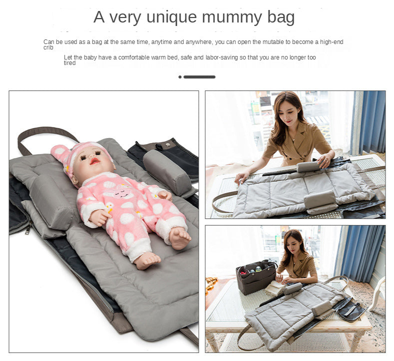 Sac pliable pour mère et bébé de grande capacité