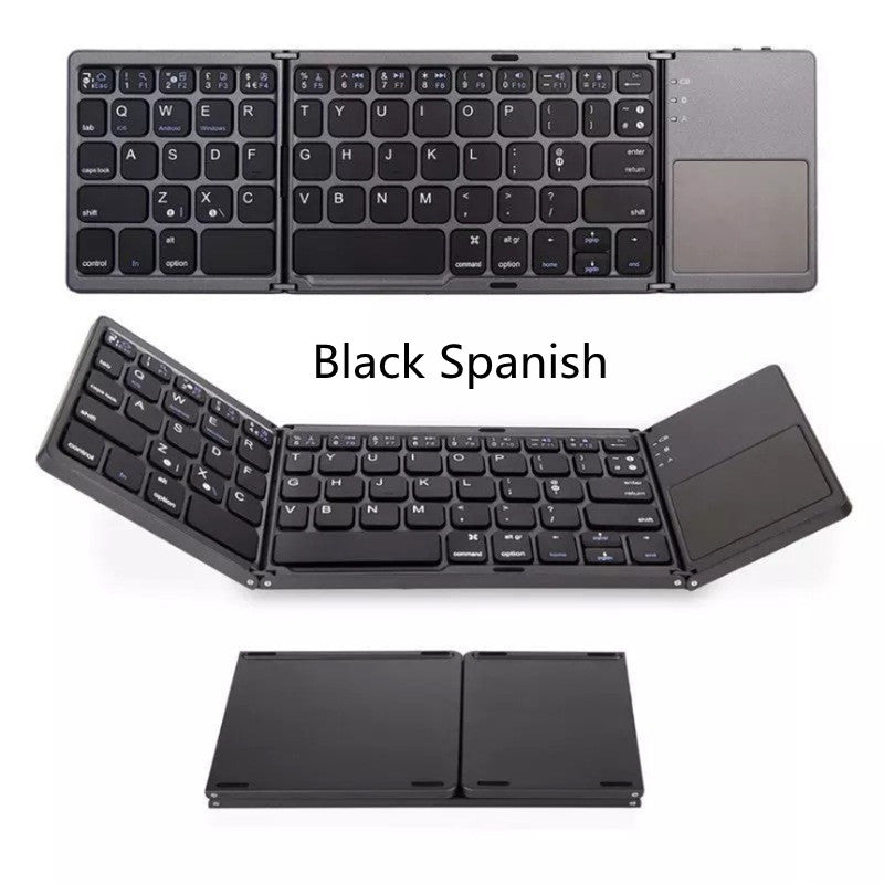 Mini teclado plegable para tableta, teléfono, ordenador, inalámbrico, plegable, Bluetooth, botón multifunción