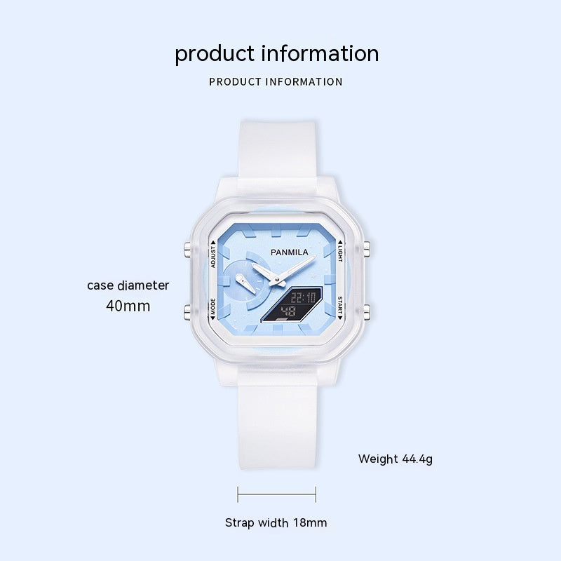 Multifunctional Student Electronic Watch Luminous Casual Jelly Silicone Watch