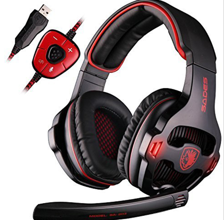 SA-903 Gaming Headset Headset USB Professional Computer E-sports Headset with Microphone