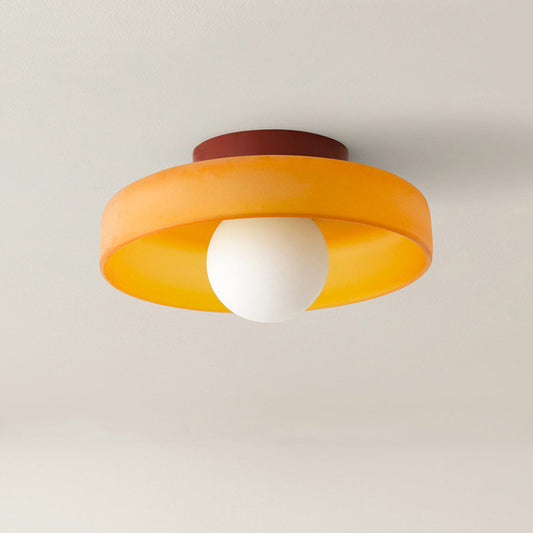 French Retro Glass Ceiling Light