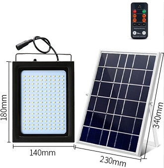 Projecteur solaire à large faisceau, avec frais d'électricité annuels, éclairage rural de toit, de balcon, de jardin et de rue